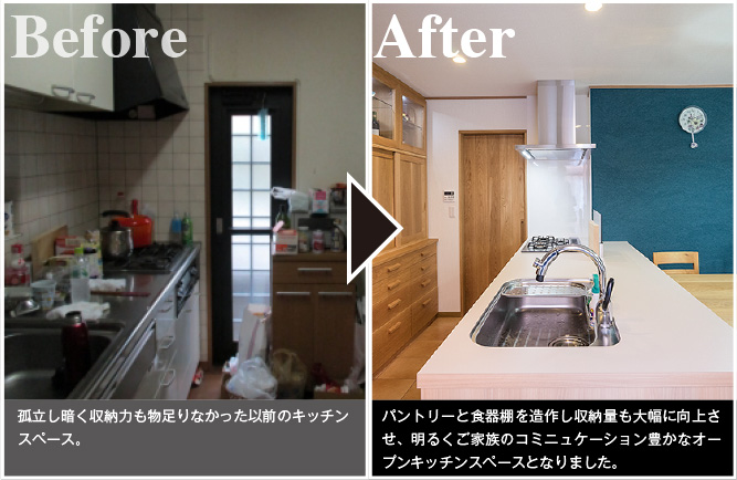 ご家族のコミニュケーションを第一に考えペニンシュラタイプをご提案
